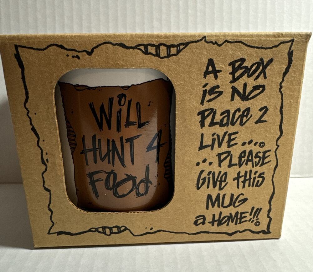 NEW IN BOX Will Hunt 4 Food Coffee Mug - Fathers day Cup Office Pen Holder Deer